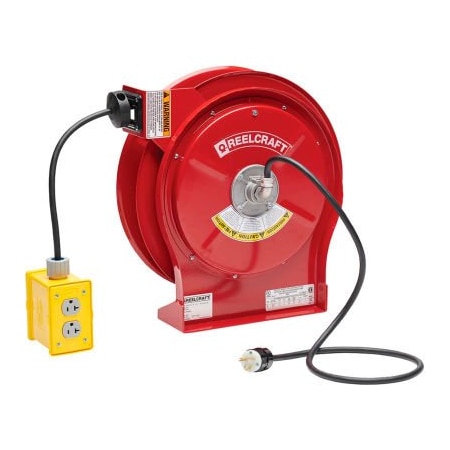 Reelcraft ReelCraft Cord Reel, Quad Outlet Box L 5550 123 7Q